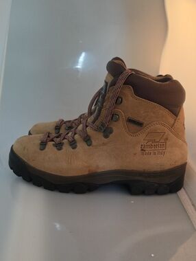 Zamberlan Men's Tan Suede Waterproof Hiking Boots